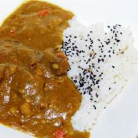 729. 咖喱牛肉燴飯Curry Chic Fried Beef & Rice · 
