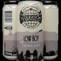 Federation Low Boy Stout · Roasted coffee aroma. Black with off white head. Rich, dry and roasty. Medium bodied and lig...