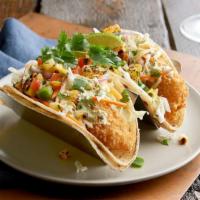 Crispy Fish Tacos · Southwest Jicama Slaw / French Fries