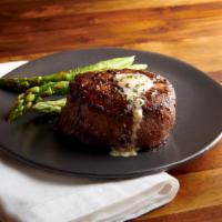 Center Cut Filet Mignon 8 oz. · Roasted Baby Vegetables / Steak Butter / Salsa Verde