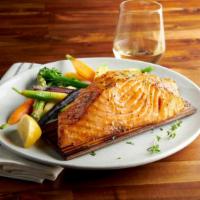 Grilled Salmon · Chefs Seasonal Vegetables / Roasted Potatoes