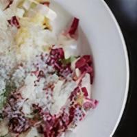 Tricolore Salad · radicchio, endive, arugula, shaved parmesan with lemon vinaigrette
