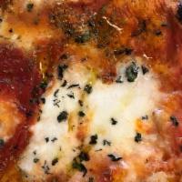 Tomales · tomato, Italian Bufala Mozzarella, garlic, EVOO, & fresh oregano