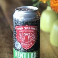 Fort Point KSA · Iron Springs Kolsch style beer, 4.5% ALC in a 16oz can