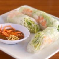 1. Goi Cuon (Spring Rolls) (2) · Shrimp, pork and vegetable rolled in rice paper. Your choice of shrimp or shrimp and pork or...