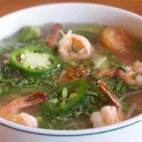 61. Canh Chua Ca · Traditional Vietnamese style hot and sour catfish( or Shrimp) soup with tomato, okra, celery...