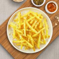 Cheese Fryday · Idaho potato fries cooked until golden brown and garnished with cheese.