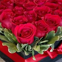 Rose Love · 25 premium roses in a rustic wooden box that measures
10