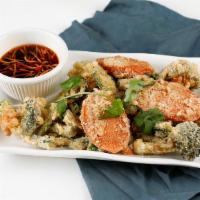 Fried Veggies Combo · Fried String Beans, Carrots, Broccoli & Jalapenos seasoned with our in house salt & pepper s...