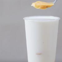 Ice Milk Drink布丁波霸拌奶 · with Boba and Egg Pudding