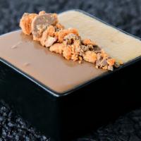 Butterscotch Pudding with Chocolate Ganache and Butterfinger Crumbles (V – contains nuts)    · House-made Pudding with just enough Chocolate and topped with tasty Butterfinger Crumbles. C...