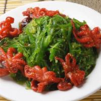 157. Mini Octopus & Seaweed Salad · Spicy.