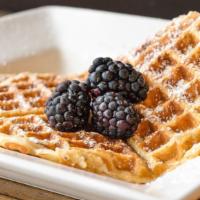 Buttermilk Waffle  · Buttermilk Waffle with butter & Vermont maple syrup