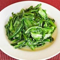 A菜 Chinese Watercress · Stir fried with garlic.