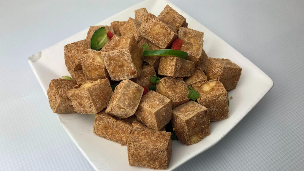 A4. 椒盐豆腐粒 Salt & Pepper Tofu Cubes  · Spicy.