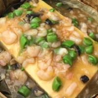 H19.  海鲜籠仔蒸豆腐 Seafood Over Tofu in Basket  · 