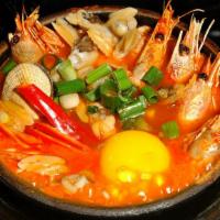 3. Seafood Soft Tofu · Tofu boiled with shrimp, scallop and clam.