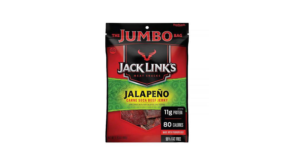 Jack Link's Jerky - Teriyaki 2.85oz · At Jack Link's, quality starts with beef. Jack Link's Jalapeno Beef Jerky is made with lean cuts of 100% premium beef. We help you Feed Your Wild Side® with the heat of jalapenos and red chilies and hardwood