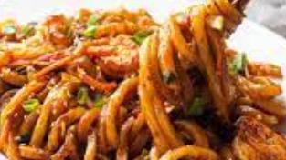 Stir Fried Udon · Served spicy or not spicy. Udon stir-fried with vegetables, egg, and your choice of beef, pork, or chicken.