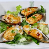 Baked Mussel (5 Pc) · Mussels baked with spicy mayo sauce.