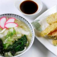 Chicken Udon · Grilled chicken, vegetables and noodles in broth.