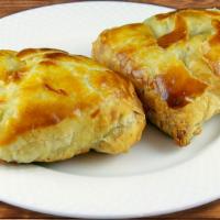 Baked Pirozkis Pastry · Choice of beef, chicken, cabbage, cheese, mushroom.