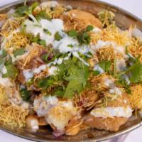 Dahi Papri Chaat · A famous street food from India, made with crispy papdi (wheat crackers) dressed with yogurt...