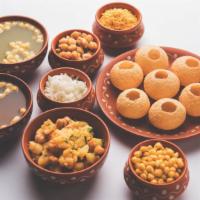 Pani Puri · From the streets of India, Ball-shaped, hollow puris (a deep-fried crispy crep ), filled wit...