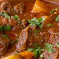 Lamb Vindaloo · Gluten free. Lamb cubes cooked with potato and blend of spices.