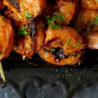 Tandoor Prawn · Gluten free. Tiger prawns marinated in yogurt and spices, skewered in clay oven served with ...
