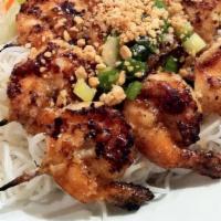 Grilled Shrimp Skewer (Bún Tôm Nướng) · Served over vermicelli or rice.