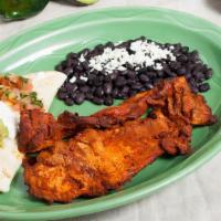 Chicken Oaxaca · Boneless and skinless chicken marinated in spicy Oaxacan seasonings and then grilled (a touc...
