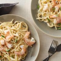 Shrimp · Jumbo shrimp with your choice of pasta and sauce, cut garlic, green peppers, mushrooms, and ...