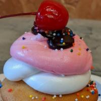 Sundae Cupcake · Our delicious sundae cupcake is a moist vanilla cupcake with strawberry and vanilla buttercr...