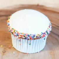 Vanilla Cupcake · Our vanilla cupcake is simple but delicious! It is a moist vanilla cake topped with vanilla ...
