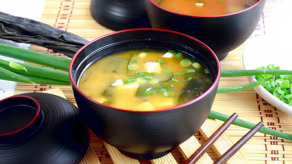 Miso Soup · Miso Soup with ToFu, Scallion and Seaweed