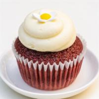 Red Velvet · Red velvet cupcakes topped with cream cheese frosting. Available everyday.