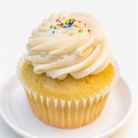 Sunny Vanilla · Rich vanilla cake with vanilla or chocolate frosting. Available everyday.