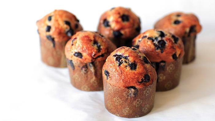 Blueberry Muffin · Sweetened soft muffin cake with blueberry.