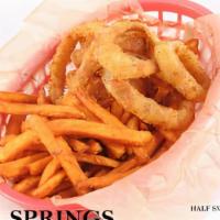 Springs · 1/2 Sweet Potato Fries 1/2 Onion Rings