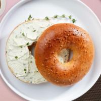 Creamy Cheese Bagel · Your choice of bagel with flavored cream cheese.