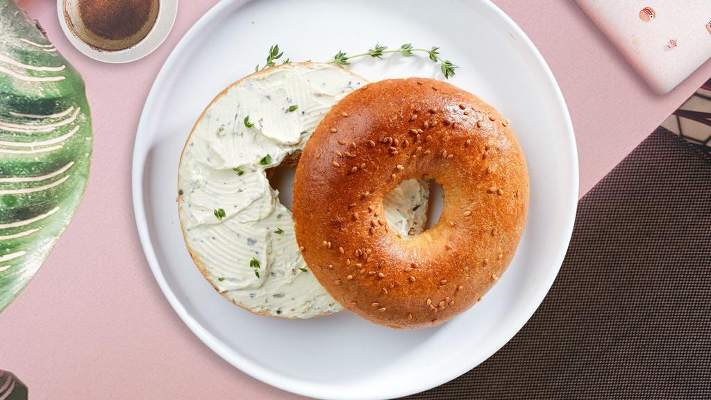 Light Cream Cheese Bagel · Your choice of bagel  with plain light cream cheese.
