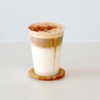 Thai Cream Latte · Iced coffee latte topped with our housemade Thai tea whipped cream.