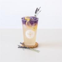 Lavender Lemonade · Organic lavender tea-infused lemonade.
