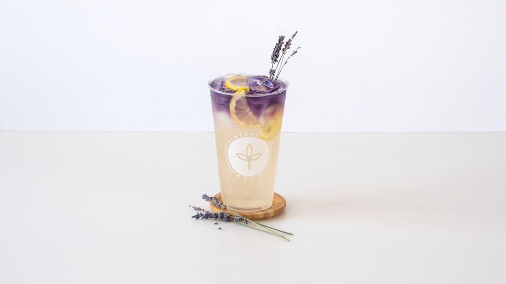 Lavender Lemonade · Organic lavender tea-infused lemonade.