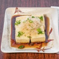 Agedashi Tofu · Deep fried tofu.