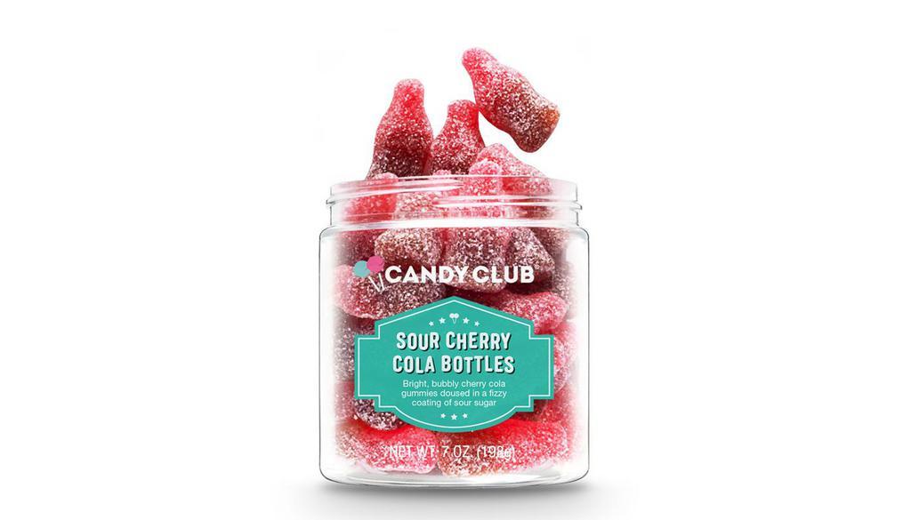 Sour Cherry Cola Bottles-Cherry Cola · Bright, bubbly cherry cola gummies doused in a fizzy coating of sour sugar