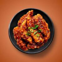 Chili Hot Tenders · Three batter-fried chicken tenders smothered in a sticky and tangy sweet chili sauce. Served...