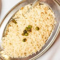 Plain Rice · Superior quality Indian basmati rice flavored with saffron, royal cumin and pinch of salt.