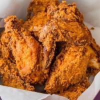 Whole Fried Chicken · nice pastured chicken dipped in buttermilk batter and fried crispy (10 pieces). comes with c...